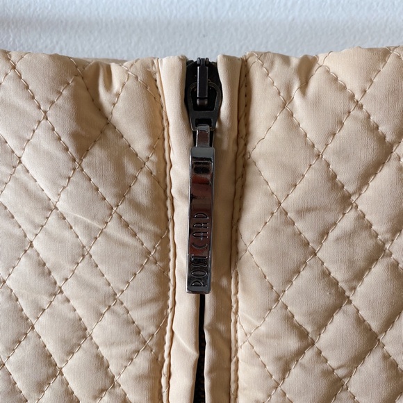 Postcard Tan Puffer Pencil Skirt with Back Zipper size M/8 RARE - Picture 7 of 10